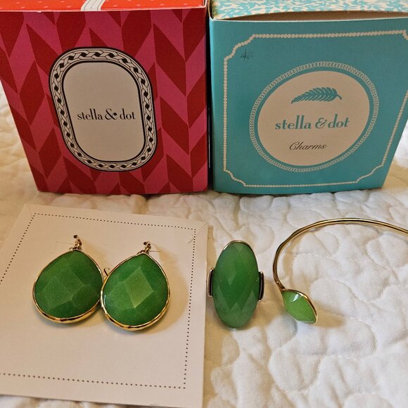 Stella and Dot Serenity Green Jewellery Set - Picture 2 of 4